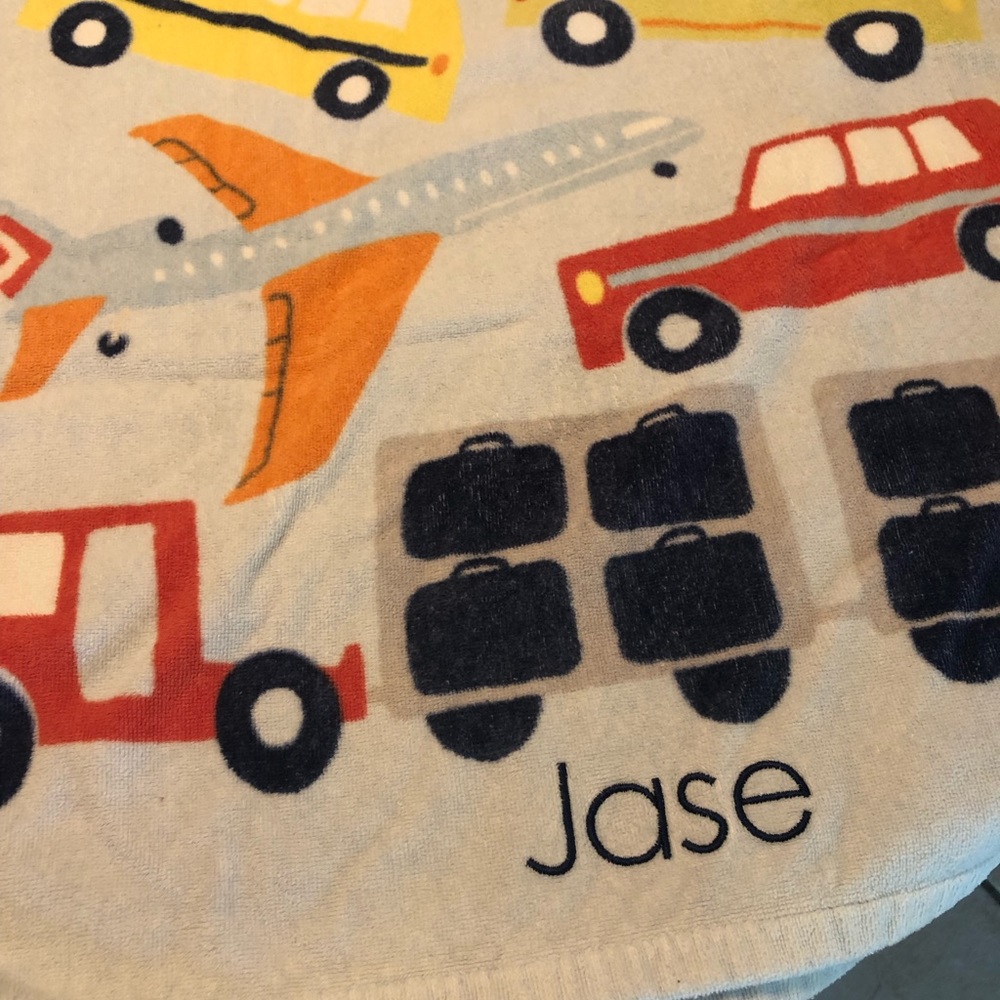Pottery Barn kids construction towel